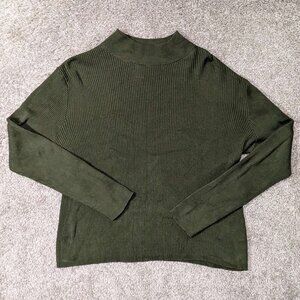 Coldwater Creek Green Silk Sweater